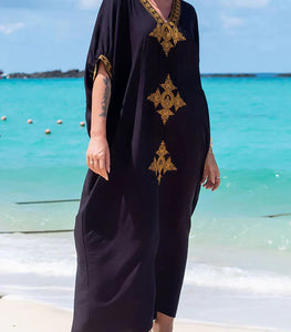 Patio Days Embroidery Vacation Cover-Up