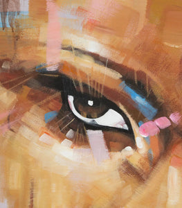 Face Brown Canvas Decoration - Painting