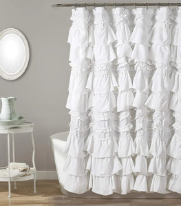 White French Layered Shower Curtain, 72