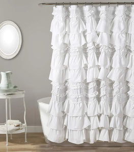 White French Layered Shower Curtain, 72