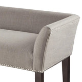 Back Accent Bench Chair, Grey
