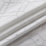 White Linework Textured Window Curtain Panel - 84" x 54"