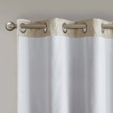 Faux Silk Window Panel Pair (2), Taupe (Max Blackout)