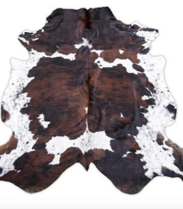 Dark Tricolor Cowhide  Rug - Large