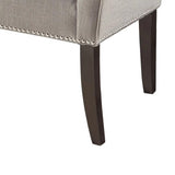 Back Accent Bench Chair, Grey