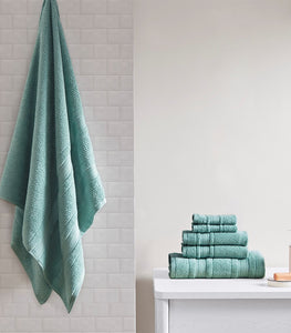 Lightweight 6-Piece Bath Towel Set [Certified], Teal