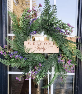 Wood Sign for Front Door Wreath - Welcome Home