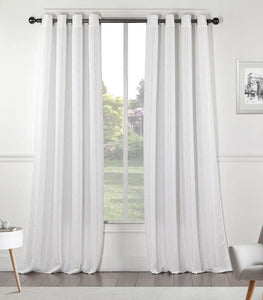 White Linework Textured Window Curtain Panel - 84