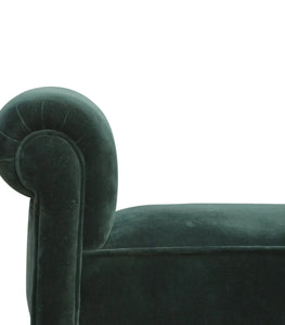 Emerald Velvet Bench