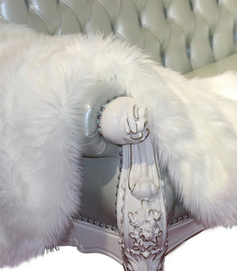 Luxury Decorative Faux Fur Throw in White - 50-inch X 60-inch