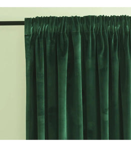 Velvet Curtains Emerald Green Rod Pocket Drapes Dark Green 108