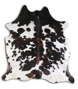 Speckled Brown & White Jumbo Cowhide Size - (7-8 ft)