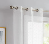 White Sprinkled Embellishment Window Curtain Panel - 84" x 76"