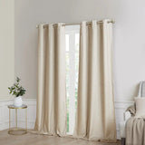 Faux Silk Window Panel Pair (2), Taupe (Max Blackout)