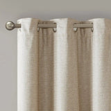 Faux Silk Window Panel Pair (2), Taupe (Max Blackout)