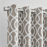 Taupe Trellis Black Out Window Curtain Panel - 84"