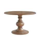Farmhouse 46" Round Pedestal Dining Table,