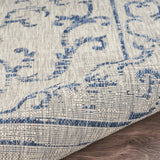 Sylvestra Medallion Navy/Gray Indoor/Outdoor Area Rug