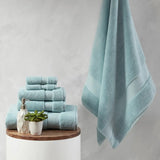 Premium 6-piece Bath Towel Set, Blue (1000GSM)