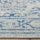 Sylvestra Medallion Navy/Gray Indoor/Outdoor Area Rug