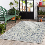 Sylvestra Medallion Navy/Gray Indoor/Outdoor Area Rug