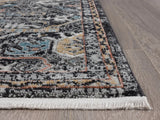 Abani Azure - Black Medallion Persian Rug