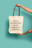 Shit Together Tote Bag (funny mom grocery unique canvas)