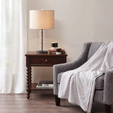 Traditional Morocco Wood Nightstand with Turned Legs